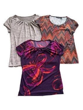 Petite Work Tops Bundle (3) Worthington Notations | Floral Blouse, Office Style